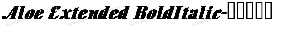 Aloe Extended BoldItalic字体转换